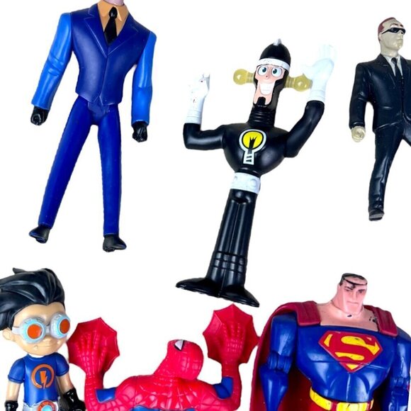 Vintage Superhero Action Figure Toy Lot of 13 Justice League Marvel HEROS Bend E - Picture 6 of 7